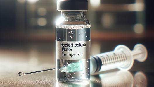 Agua bacteriostática para inyección en preparación para sesiones fotográficas