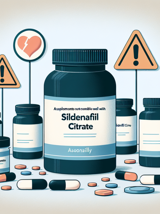 Qué tipo de suplementos no combinan bien con Sildenafil Citrate (Viagra generic)