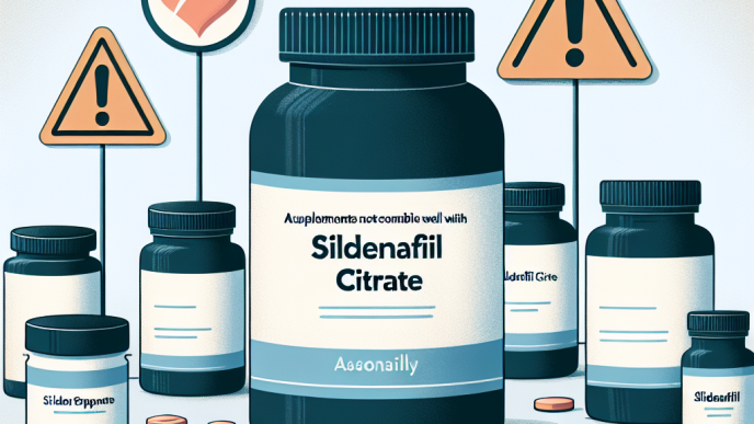 Qué tipo de suplementos no combinan bien con Sildenafil Citrate (Viagra generic)
