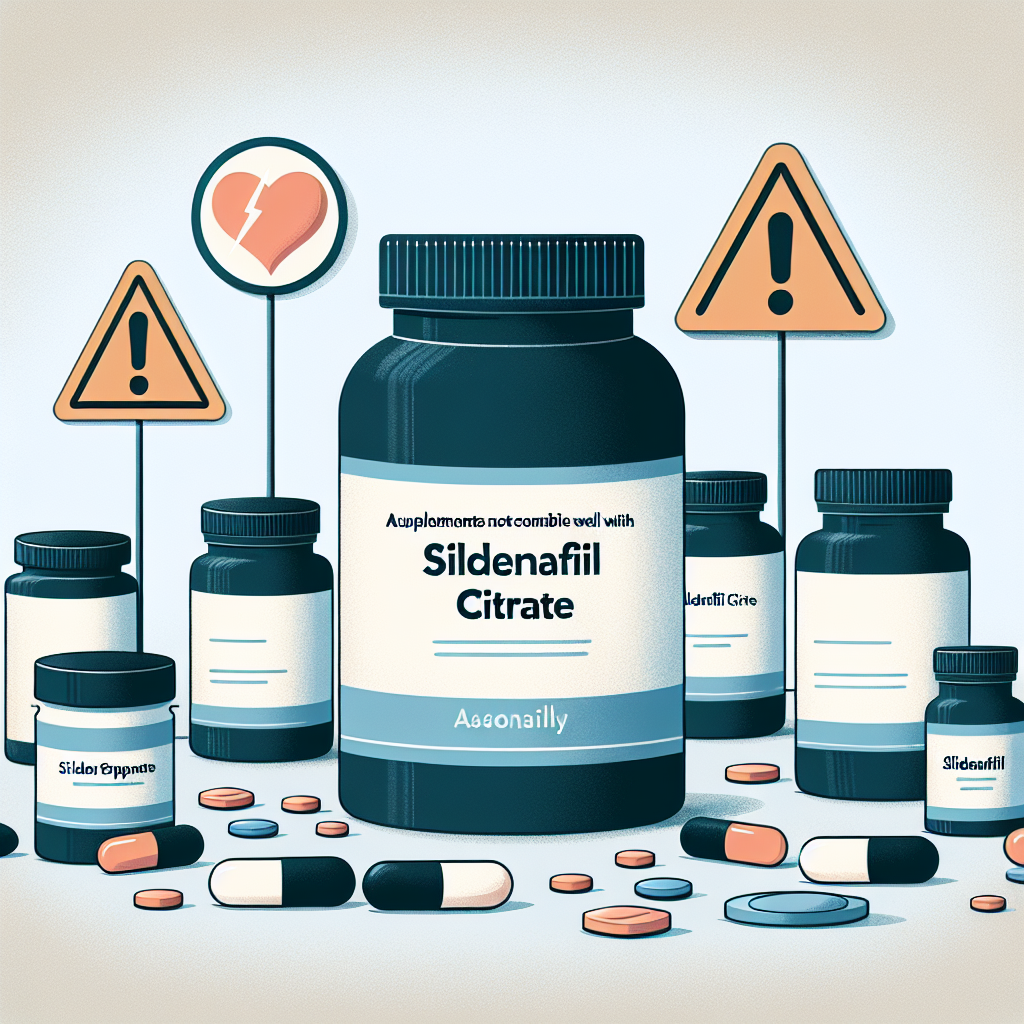 Qué tipo de suplementos no combinan bien con Sildenafil Citrate (Viagra generic)