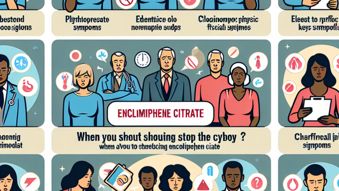 Qué señales indican que debes terminar el ciclo con Enclomiphene citrate