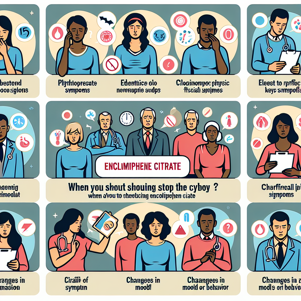 Qué señales indican que debes terminar el ciclo con Enclomiphene citrate